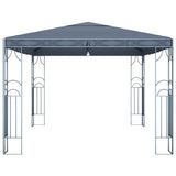 vidaXL Gazebo with LED String Lights 400x300 cm Anthracite