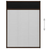 vidaXL Plisse Insect Screen for Windows Aluminium Brown 80x120 cm