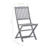 vidaXL Folding Outdoor Chairs 4 pcs Solid Acacia Wood