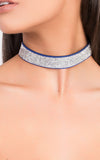 Suede Diamante Choker