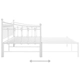 vidaXL Estrutura sofá-cama de puxar 90x200 cm metal branco