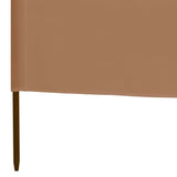 vidaXL 3-panel Wind Screen Fabric 400x80 cm Taupe