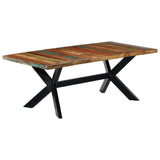 vidaXL Dining Table 78.7"x39.4"x29.5" Solid Reclaimed Wood