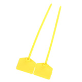 100Pcs 120mm Plastic Disposable Lock Ties Self locking Tie Suitcase Bag Label Tag (Yellow)