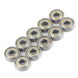 10 Pcs Metal Shielded Durable Multi Use Carbon Steel Miniature 626ZZ Ball Bearings (6x19x6mm)