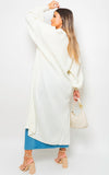 Chunky Knitted Balloon Sleeve Long Maxi Cardigan