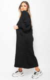 Chunky Knitted Balloon Sleeve Long Maxi Cardigan