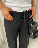 Drawstring Elastic Waist Lounge Trouser