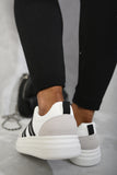 Striped Lace Up Trainers