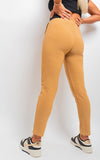 High Waisted Button Front Leggings