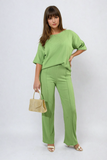 Cheesecloth Pattern Top and Trouser Co-ord Set