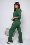 Cheesecloth Pattern Top and Trouser Co-ord Set