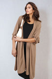 Open Front Knitted Long Cardigan