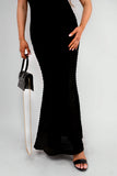 Spaghetti Strap Crochet Knit Maxi Dress with Gem Detail