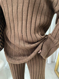 Knitted Long Sleeve Top and Trouser Co-ord Set