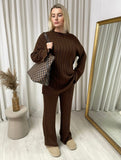 Knitted Long Sleeve Top and Trouser Co-ord Set