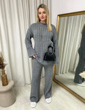 Knitted Long Sleeve Top and Trouser Co-ord Set