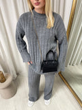 Knitted Long Sleeve Top and Trouser Co-ord Set