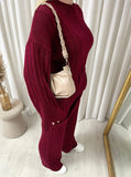 Knitted Long Sleeve Top and Trouser Co-ord Set