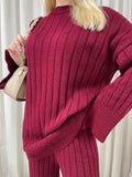 Knitted Long Sleeve Top and Trouser Co-ord Set