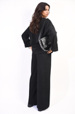 Loose Long Sleeve Top and Wide Leg Trousers Co-ord Set