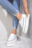 Platform Wedge Lace Up Trainers