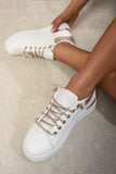 Embellished Lace Platform Trainers