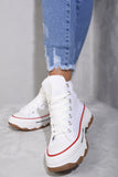 High Top Platform Lace Up Trainers