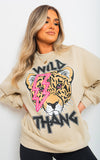 Wild Thang Tiger Print Knitted Jumper