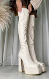 Block Heel Knee High Boots