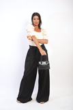 High Waist Belted Wide Leg Trouser