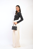 High Waist Belted Wide Leg Trouser