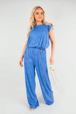 Textured Frill Sleeve Top & Wide Leg Trouser Co-ord Set