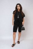 Layered Ruffle Short Sleeve Tie Front Top