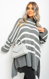 Oversized Striped Knitted Jumper