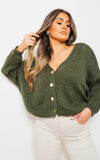 V-Neck Button Down Knitted Cardigan