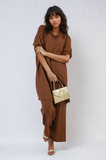 Oversized Button Front Shirt & Wide Leg Pants Co-ord Set