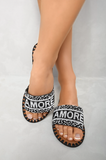 Beaded Amore Slide Sandals