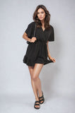 Belted Wrap-Over Frill Playsuit