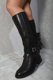 Knee High Buckle Boots