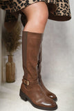 Knee High Buckle Boots