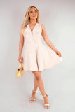 Button Front Detail Mini Dress