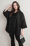 Cowl Neck Oversized Cape Jacket