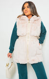 Faux Fur Zip Up Gilet