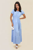 Smocked Waist Tiered Midi Dress