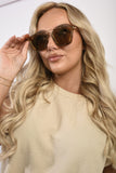 Oversized Aviator Tinted Sunglasses