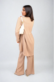 Oversized Collared Button Down Long Sleeve Top and Trouser Co-ord Set