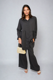 Oversized Collared Button Down Long Sleeve Top and Trouser Co-ord Set