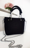 Mini Textured Chain Handbag