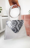 Croc Print Shoulder Handbag